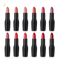 Rouge à lèvres de luxe solide et mat OEM ODM imperméable à l'eau tasse antiadhésive personnalisé en gros couleurs sombres mode rouge à lèvres de marque privée