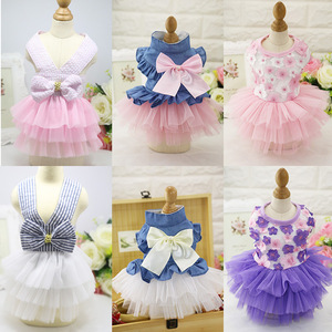 Vestido de Lujo para Perro de Diseño, Ropa Floral para Mascotas, Vestido Lindo con Volantes y Encaje Rosa para Perros Pequeños, Vestido de Cumpleaños de Lujo para Mascotas - Product Image 2