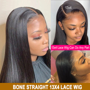 Perruque frontale en dentelle suisse 13x4, cheveux humains vierges non traités, extensions de cheveux humains cambodgiens bruts, achat immédiat, paiement ultérieur - Product Image 2