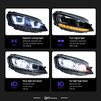 Feux de voiture pour Golf 7, phare 2013-2019, phare LED Golf7, phare Angel Eye, phare Mk7, lentille de projecteur DRL, accessoires automobiles