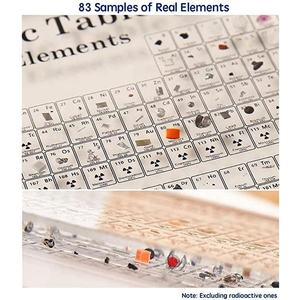 Exhibidor <span class=keywords><strong>de</strong></span> <span class=keywords><strong>la</strong></span> <span class=keywords><strong>Tabla</strong></span> <span class=keywords><strong>Periódica</strong></span> <span class=keywords><strong>de</strong></span> Acrílico con 83 Muestras Reales y Retroiluminación LED, Base <span class=keywords><strong>de</strong></span> Madera Maciza, Personalizable, Clásico, Independiente - Product Image 5