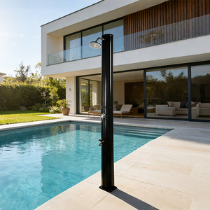 Conjunto de Grifería para <span class=keywords><strong>Ducha</strong></span> Moderna en Negro Mate, Mezclador de Agua Fría y Caliente, <span class=keywords><strong>Ducha</strong></span> <span class=keywords><strong>Solar</strong></span> para Exteriores - Product Image 1