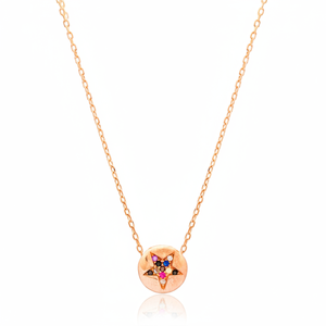 Collar pequeño de Plata de Ley 925 con colgante de estrella, joyería turca de moda - Product Image 2