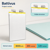 Batterie LiPo BATTIVUS 3.8V 8000mAh 20C haute tension 160A pour drone FPV RC UAV, vente en gros Europe Russie OEM