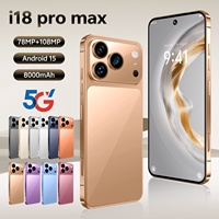 I 18 Pro Max 5G LTE 8000mAh 7.3 Inci Kamera Belakang 108MP Penyimpanan 16GB+1TB Deca Core Buka Kunci Wajah dan Sidik Jari FHD Android 15 Smartphone