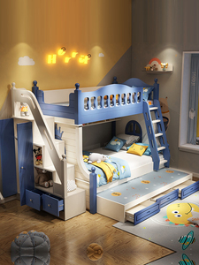 Nuovo Letto a Castello in Legno Multifunzionale per Bambini con Contenitore e Scivolo, Arredamento per Cameretta Bambini e Ragazzi - Product Image 5