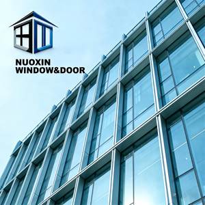 Mur-rideau en verre moderne sur mesure NUOXIN - Solutions de <span class=keywords><strong>façade</strong></span> extérieure et de murs vitrés pour immeubles de bureaux 6063-T6 - Product Image 1