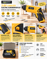 DERUIDA Mini Perceuse sans fil 3,6 V rechargeable, machine à percer le bois, tournevis électrique, ensemble de perceuse-visseuse, kit d'outils électriques