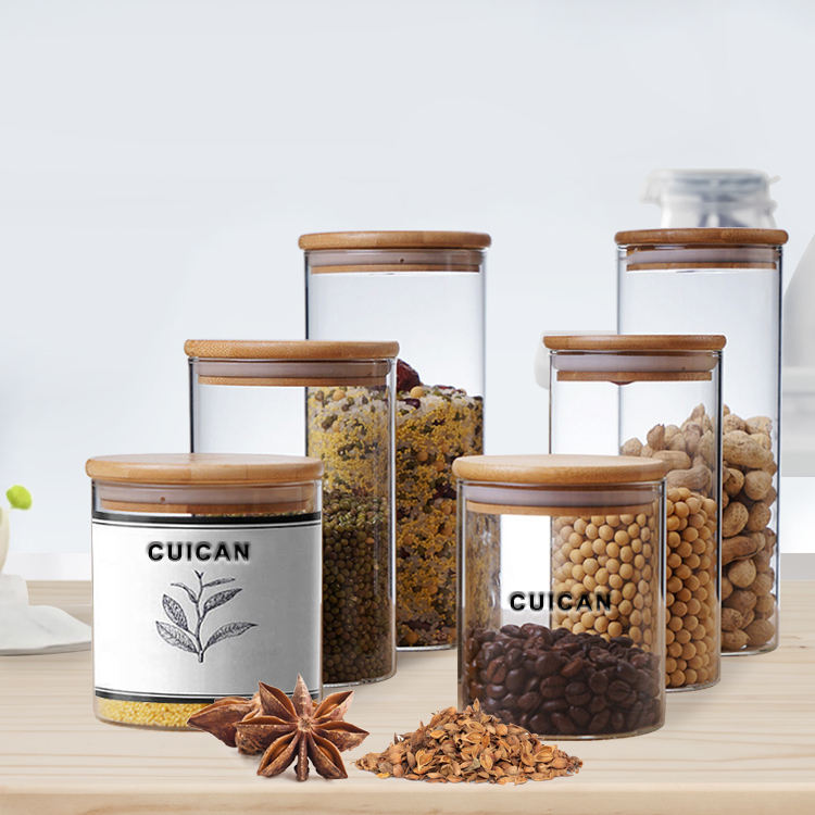 Stackable Airtight sealed Food Storage Borosilicate Glass Jar With ...