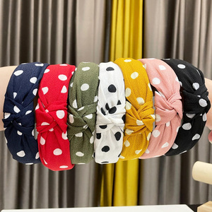 Bandeaux noués à pois vintage pour femmes et filles, bandeau torsadé antidérapant pour femmes et filles, bandeau d'<span class=keywords><strong>Halloween</strong></span> et de Noël - Product Image 1