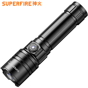 Lampe torche rechargeable à zoom longue portée haute intensité Shenhuo, lumière LED blanche, éclairage d'urgence extérieur, alliage d'aluminium - Product Image 2