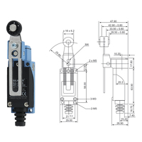 Bras à levier à rouleaux réglable, interrupteur de fin de course étanche Arduino 8108 pour fraiseuse CNC
