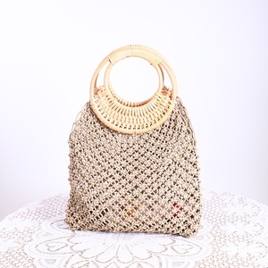 Bolso DE TRABAJO tejido hecho a mano de mano para mujer para <span class=keywords><strong>Amazon</strong></span> Venta especial Ins Bolso de hombro para vacaciones en la playa Forro de algodón impermeable - Product Image 1