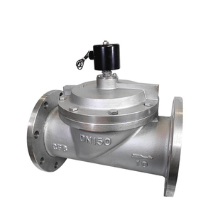Válvula solenoide de diafragma COVNA de 6 pulgadas, accionada por gas, AC220V, de alta temperatura y brida alta - Product Image 2