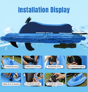 Bateau à moteur gonflable eau enfants surf jouer eau équipement bateau jouet Jet Ski piscine jouets mer Scooter pour enfants - Product Image 4