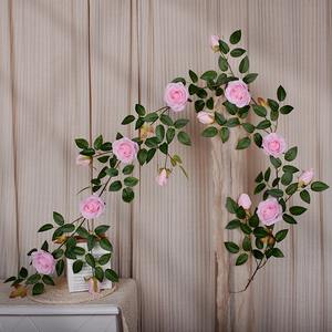 Guirlande <span class=keywords><strong>de</strong></span> roses artificielles haut <span class=keywords><strong>de</strong></span> gamme, réaliste, pour arrangement paysager mural, simulation cryptée - Product Image 2