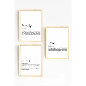 Panneaux muraux en bois au design familial, images magnifiquement encadrées pour la décoration intérieure - Product Image 4