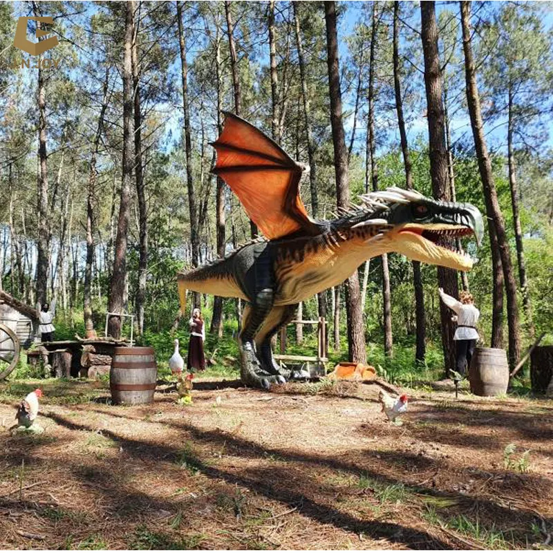 WD-03 Parc D'attractions Simulation Dinosaure Statue Dragon Animatronic Costume