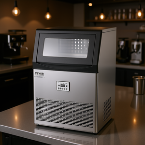 Machine à glaçons commerciale Vevor, capacité de production de glaçons de 90 lb/24h, équipement de réfrigération autonome - Product Image 2