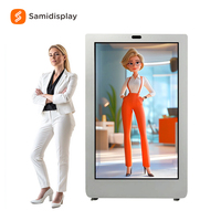Vitrina LCD Transparente con Holograma 3D Interactivo de 86 Pulgadas, Tamaño Humano, con Pantalla Táctil
