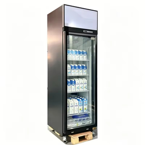 Congélateur vertical à une porte avec compresseur supérieur et porte vitrée simple pour supermarché et magasin de proximité - Product Image 5