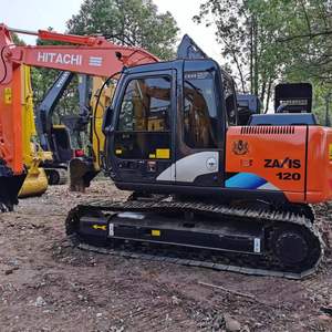 Excavadora de cadenas Hitachi ZX120 de 12 toneladas, usada, original, maquinaria de construcción, motor Cummins, alta potencia de excavación, 1 año de garantía. - Product Image 1
