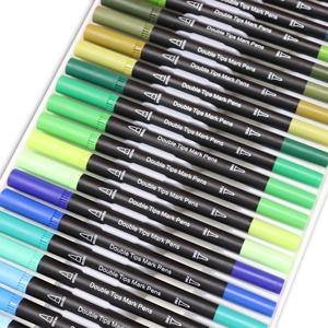 Set di 48 Pennarelli Artistici a <span class=keywords><strong>Doppia</strong></span> <span class=keywords><strong>Punta</strong></span>, Colori Acquerellabili, Penne a Pennello con <span class=keywords><strong>Doppia</strong></span> <span class=keywords><strong>Punta</strong></span> - Product Image 6