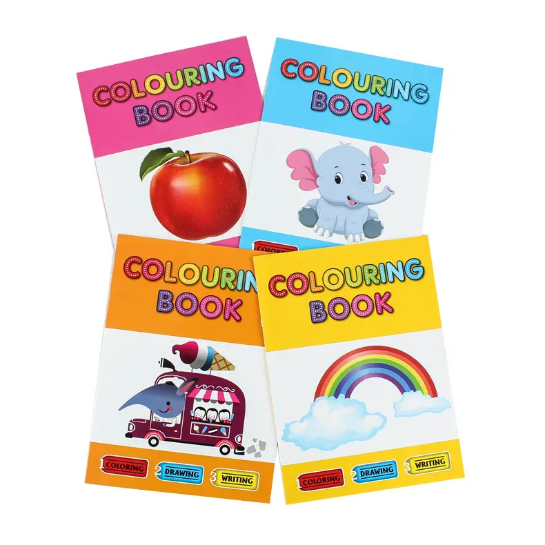 बच्चों के अभ्यास के लिए OEM कम MOQ स्टिकर रंग ड्राइंग लेखन गतिविधि पुस्तक