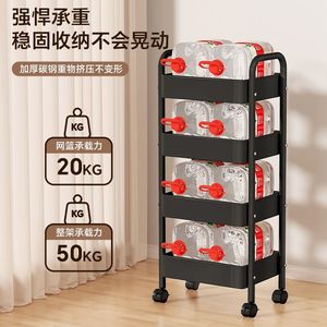 Storage Cart 3 Tier Metal Rolling Shelf With Wheels For Kitchen Bedroom Bathroom Organization - Product Image 3