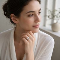 Bague d'anniversaire de haute qualité en argent sterling 925 avec deux pierres de 3,5 carats, taille poire et émeraude