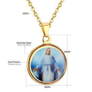 Collier religieux classique en or et argent ASONSTEEL pour cadeau, vente en gros de bijoux - Product Image 6