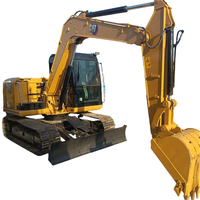 Mini-excavatrice sur chenilles hydraulique d'occasion Cat307E2 de 7 tonnes avec moteur C2.6 EPA CE, petite pelle de 5 tonnes, accessoires personnalisables gratuits