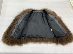 <span class=keywords><strong>Manteau</strong></span> de fourrure d'agneau du Tibet bouclé à col rond en peau courte de couleur personnalisée <span class=keywords><strong>manteau</strong></span> de fourrure mongole véritable pour femmes - Product Image 2