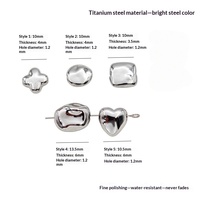 Perles intercalaires fines en acier titane, style baroque, plaquées or 18 carats par PVD sous vide, couleur longue durée, bijoux multiformes de forme plate