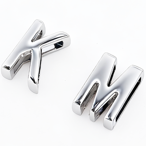 Junk Cases Bead Metal Jewelry Wholesale Silver <b>Letters</b> With Colorful Stone Number With Jump Ring keychain Crocses Charms <b>Letters</b> - Product Image 1