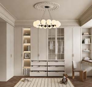 Armario de Madera con Diseño de Vestidor Personalizado BALOM, con Iluminación LED y Barras para Colgar, para el Dormitorio Principal - Product Image 5