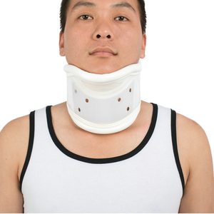 Collier cervical médical souple en PVC HKJD, support pour le <span class=keywords><strong>menton</strong></span>, respirant, réglable, attelle de soutien du cou pour unisexe, protection professionnelle - Product Image 4