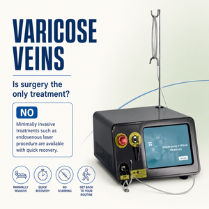 Tratamiento Láser EVLT Mínimamente Invasivo para Venas Varicosas, Láser de Diodo de 1470nm, Máquina de Eliminación de Venas Varicosas Endovenosas de <span class=keywords><strong>Piernas</strong></span> - Product Image 1