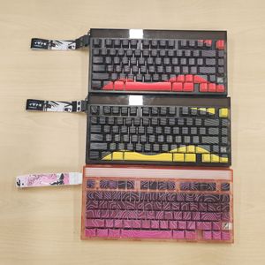 75 cấu hình bàn phím màng RGB 83 phím rỗng và ruy băng Thiết kế bàn phím chơi game trong suốt Ba chế độ - Product Image 3