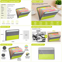 Classeur extensible durable format A4 avec 13 poches zippées en PU, organiseur de rangement personnalisé pour étudiants