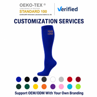 Chaussettes d'équitation haute performance à compression, absorbantes, couleur personnalisée, pour l'équitation