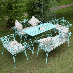 Tables et chaises d'extérieur de style européen, cour extérieure, jardin de loisirs, balcon intérieur, <span class=keywords><strong>table</strong></span> à thé, ensemble de canapés longs, chaises - Product Image 4