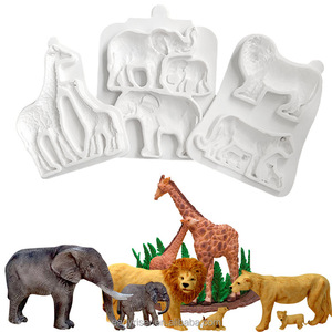 Early Riser Outils De Cuisson Prairie Lion Girafe Éléphant Chocolat Moule Flip Sucre Chocolat Gâteau Silicone Moule - Product Image 1