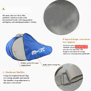 Bolsa Profesional para Patines de Ruedas, Bolsa de Gran Capacidad para Patines en Línea, Mochila Impermeable con Compartimento para Casco, para Patinadores Adultos - Product Image 2