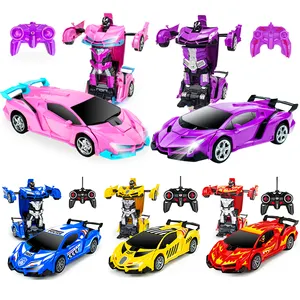 Venta al por mayor Transform Robot Remote Control Deformation Car Model Toy para niños Transforming Robot Remote Control Car