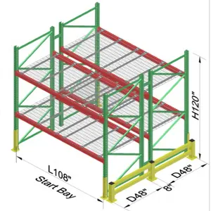 Warehouse storage heavy duty pallet rack US teardrop pallet racking system from China supplier