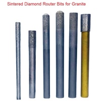 Herramientas de grabado de diamante sinterizado CNC resistentes al desgaste, brocas de diamante de fondo plano para grabado en piedra y granito
