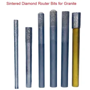 Stone Engraving Tools CNC Wear-resistant Sintered Diamond Carving Relief Tools Flat Bottom Diamond Engraving Router Bits For Stone Granite