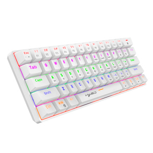 60% <span class=keywords><strong>Mini</strong></span> tuyến tính có thể tháo rời Loại-C Cáp chơi Game bàn phím màu đen LED Backlit New USB Giao diện tương thích cơ khí Kailh - Product Image 4