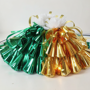 ปอมปอมปอมปอมสีเมทัลลิกมือจับมือจับพลาสติกสำหรับเชียร์ลีดเดอร์เชียร์ลีดเดอร์เชียร์เต้นรำงานช่าง - Product Image 1